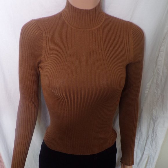 Brown Turtleneck Shirt (S) - Picture 1 of 7